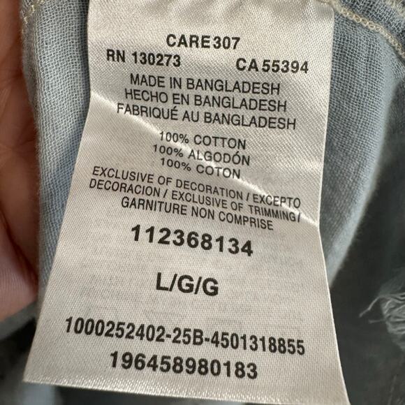 Wrangler x Lainey Wilson Gauzy Dip-Dye Western Snap Shirt Rodeo Rancho Women's L - Picture 15 of 15